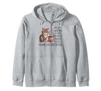 El café elige un gato divertido bueno o malo Sudadera con Capucha
