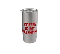 El café es mi amor de San Valentín Café Americano Dark Roast Heart Vaso térmico de acero inoxidable de doble pared