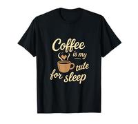 El café es mi sustituto para dormir Corazón de píxeles cursivos Camiseta