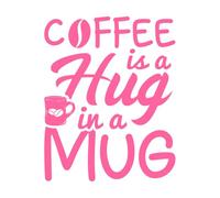 El café es un abrazo en una taza, artesanía o diseño de café. Calcomanías de letras 52x65.4cm Pintura mural artística Rosa