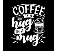 El café es un abrazo en una taza Calcomanías de letras 49.2x61.2cm Removible sin dejar pegamento Blanco