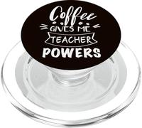 El café me da Poderes de Maestro, Escuela Divertida Motivacional PopSockets PopGrip para MagSafe