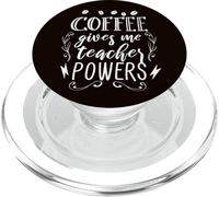 El café me da Poderes de Maestro, Escuela Divertida Motivacional PopSockets PopGrip para MagSafe