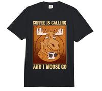 El café me Llama y yo Moose Go Cute Moose Comfort Colors Adult Heavyweight T-Shirt