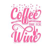 El café me mantiene en marcha hasta que llega la hora. Calcomanías de letras 52x66.6cm Se puede modificar y añadir información Rosa