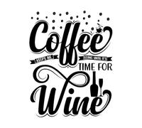 El café me mantiene en marcha hasta que llega la hora. Calcomanías de letras 64x81.9cm No se cae Negro