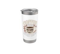 El café no arregla nada más que todo los amantes de la cafeína divertido Vaso térmico de acero inoxidable de doble pared