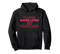 EL CAFÉ Salva Vidas Solo pregúntale a mis Hijos Meme Divertido Sudadera con Capucha