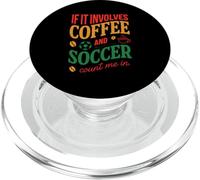 El café y el fútbol me cuentan en la cotización PopSockets PopGrip para MagSafe