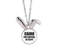 El Cairo - Collar con colgante de conejo de la capital de Egipto, joyería de regalo