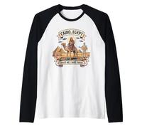 El Cairo Egipto Bigfoot UFO Conspiración Humor Camiseta Manga Raglan