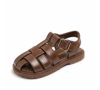 El Cairo Niños Niñas Sandalias Verano Moda Baotou Niños Romanas Sandalias Edición Coreana Suela Suave Con Princesa Extranjera Zapatos Zapatos De Baño Niños, marrón, 30 EU Estrecho