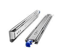 El cajón resistente de 53MM desliza los rieles de bloqueo de los corredores industriales del rodamiento de bolitas de la capacidad de carga de 250 LB(With Lock,22inches)
