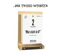 El calendario del aficionado interno 2026| Un año de emociones recuerdos y anécdotas | con soporte de madera | En caja de regalo | 10 x 14 cm | Fabricado en Italia