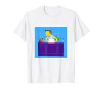 El Camarero de Moe's Tavern de Los Simpson Camiseta, Hombre, Blanco, S