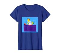 El Camarero de Moe's Tavern de Los Simpson Camiseta, Mujer, Azul Real, XS