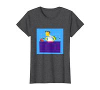 El Camarero de Moe's Tavern de Los Simpson Camiseta, Mujer, Jaspeado Oscuro, XS