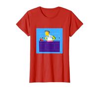 El Camarero de Moe's Tavern de Los Simpson Camiseta, Mujer, Rojo, XXL