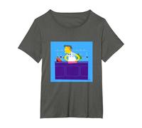 El Camarero de Moe's Tavern de Los Simpson Camiseta, Mujer Tallas Grandes, Asfalto, 2XL Grande