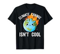 EL Cambio CLIMÁTICO NO ES Cool Triste Tierra en Llamas Meme Camiseta