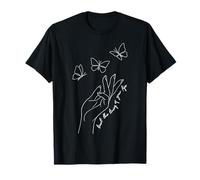 El Cambio es Hermoso Mariposa Minimalista línea Arte Inspirador Camiseta