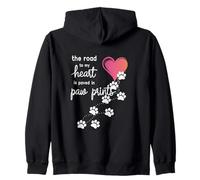 El camino a mi corazón está pavimentado en huellas Sudadera con Capucha