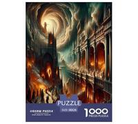 El Camino al Infierno Puzzle 1000 Piezas, Juego Educativo, Desafío, Clásicos para Adultos Y Niños A Partir De 12 Años Imposible Rompecabezas - Decoración del Hogar 38x26cm/1000pcs
