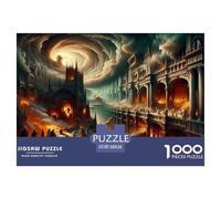 El Camino al Infierno Puzzle 1000 Piezas, Moderno DIY,Entretenimiento Creativo para Adultos Y Niños Mayores De 12 Años Imposible Rompecabezas - Obra De Arte 38x26cm/1000pcs