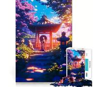 El Camino al Kitsune, Rompecabezas de 1000 Piezas para Adultos, Juego Inteligente de Rompecabezas, Divertido Montaje de imágenes, Regalo de Temporada (50x75cm)