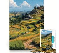 El Camino al Pueblo de la Cima de la Colina Rompecabezas de 1000 Piezas para Adolescentes Juguete Que desafía la Mente Pasatiempo Relajante Corte preciso Un Bonito Regalo 50x75cm