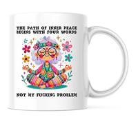 El Camino Hacia La Paz Interior Comienza Con Cuatro Palabras Que No Son Mías. Tazas De Desayuno Con Asa Tazas De Cerámica Duradero Taza De Café Para Hogar Cappuccino 330Ml