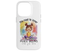 El Camino hacia la Paz Interior Comienza con FCK This Carcasa para iPhone 14 Pro