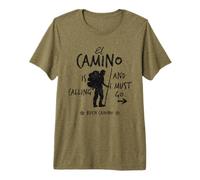 El Camino Is Calling Buen Camino T-Shirt Santiago Pilgrim Camiseta Premium