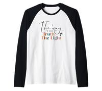El Camino La Verdad La Luz Jesús Fe Cristiana Camiseta Manga Raglan