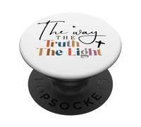 El Camino La Verdad La Luz Jesús Fe Cristiana PopSockets PopGrip Adhesivo