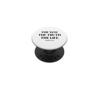 El Camino La Verdad La Vida Verso de la Biblia Juan 14 6 Cristiano PopSockets PopGrip Adhesivo