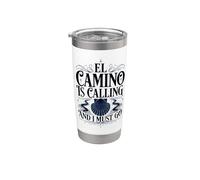 El Camino llama Dark Pilgrim Shell Elegant Vintage Error Vaso térmico de acero inoxidable de doble pared