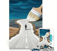 El Camino por Delante, Rompecabezas de 1000 Piezas para Adultos, Regalos para Fortalecer la Memoria, Tiempo Sereno, Calidad, Borde, Deseo de Santa Claus 38x26cm
