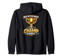 El campeón está aquí, 1er Lugar, Ganador, Torneo. Sudadera con Capucha