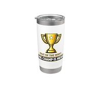 El campeón está aquí, 1er lugar, ganador, torneo. Vaso térmico de acero inoxidable de doble pared