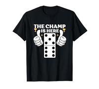 El campeón está aquí Dominó King Domino Player Camiseta