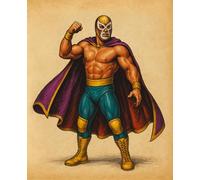 El Campeón - Lucha Libre Composition Notebook: 7.5×9.25” Wide-ruled 120 pages