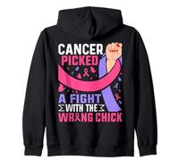 El cáncer de Mama eligió Pelea con la Cinta Rosa del Polluelo Equivocado Sudadera con Capucha
