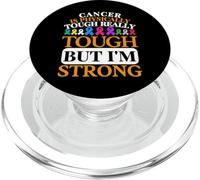 El cáncer es físicamente Duro, Muy Duro, Pero Soy una Camisa Fuerte PopSockets PopGrip para MagSafe