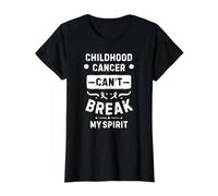 El cáncer Infantil no Puede Romper mi espíritu Camiseta gráfica económica, Mujer, Negro, XL