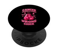 El cáncer se peleó con el cáncer de Mama del Polluelo Equivocado PopSockets PopGrip Adhesivo