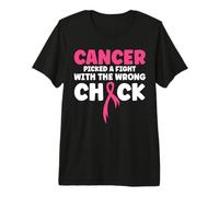 El cáncer se peleó con la Chica equivocada Krebs Brustkrebs Camiseta Premium