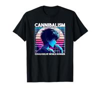 El canibalismo podría Resolver el Hambre Mundial Anime Boy Sarcastic Camiseta