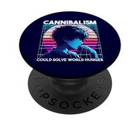 El canibalismo podría Resolver el Hambre Mundial Anime Boy Sarcastic PopSockets PopGrip Adhesivo