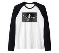El Cantante de Country Rock Johnny Cash Live 1987 Camiseta Manga Raglan